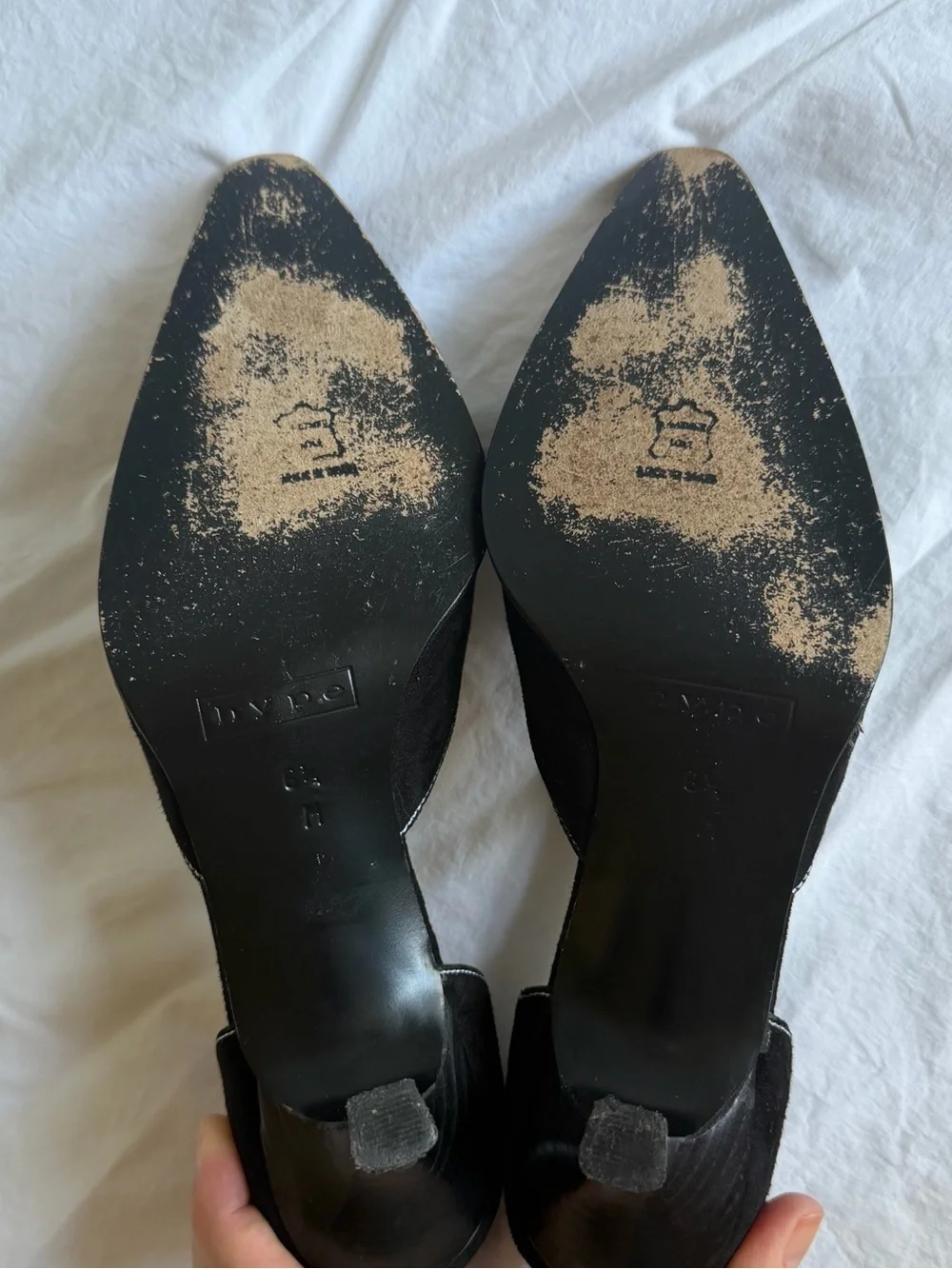 Black Suede Kitten Heels Hype Vintage 6.5